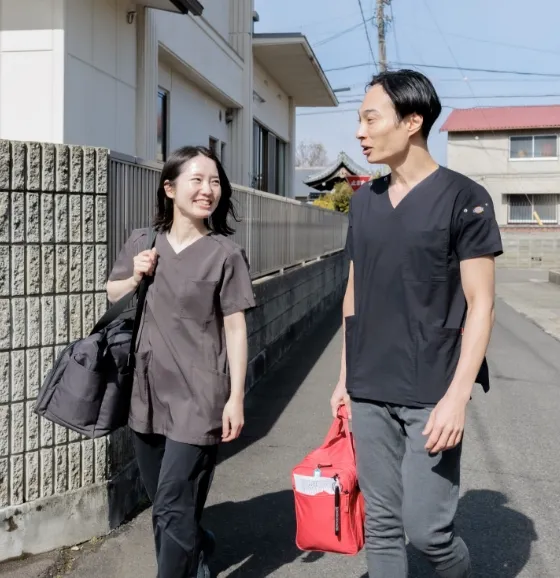 看護師さんの問診の写真